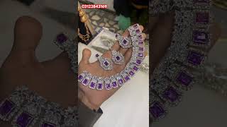 Zircon necklace sale zirconset jewellery viralvideo wedding zirconjewellery shorts ideas [upl. by Lenny]