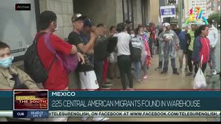 Authorities find 225 migrants in a warehouse in Mexico [upl. by Sale]