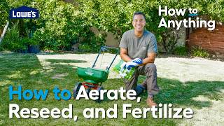 Fall Lawn Care 101 – Aerate Reseed and Fertilize  How to Anything [upl. by Nahtanohj]