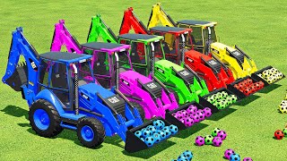 LOAD amp TRANSPORT SOCCER BALLS WITH CAT LOADERS  Farming Simulator 22 [upl. by Norit]