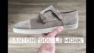 Santoni Double Monk  UNBOXING amp ON FEET  luxury shoes  brandnew 2017  HD [upl. by Marty]