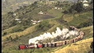 South African Steam Alfred County Railway NGG16A Garratt hauling timber [upl. by Yecam]