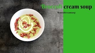 Recept BroccoliCreameSoep met Bacon Recipe Broccolicreamsoup with Bacon Sopa de Brocoli com [upl. by Gris96]