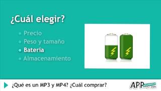 ¿Qué es un MP3 y MP4 ¿Cuál comprar l APPinformaticacom [upl. by Dnob]