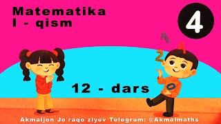 Matematika 4sinf 12dars 1qism Mavzu Boluvchilar va karralilar [upl. by Toogood370]