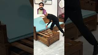 Amazing bed design wooden amazing works spacesavingidea spacesavingitems gadgets viral shorts [upl. by Biddle]