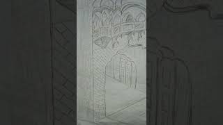 how to draw Rajasthani old balconyart workfree hand sketchingpoultryfarming utubeshorts jhuro [upl. by Faber317]