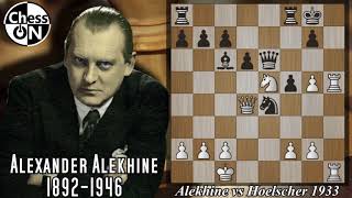 Game of the Day Alekhine vs Hoelscher 1933 [upl. by Theron]