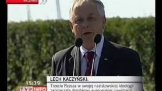 Lech Kaczyński przemawia na Westerplatte 1092009 [upl. by Siravat]