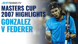 When Fernando Gonzalez Shocked Federer  Masters Cup 2007 Tennis Highlights [upl. by Verney140]