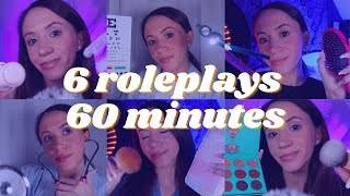 ASMR  6 Roleplays in 60 Minutes [upl. by Darbee]