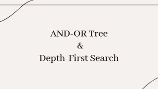 Basic Understanding of AND OR Tree in AI and Depth First Search  Educational Video on AI [upl. by Ymme]