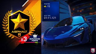 Asphalt 9  Legend Pass Showcase  Kita Run  McLaren Artura 111121 [upl. by Rosenkrantz]