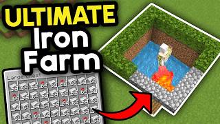 Easiest Iron Farm Minecraft Bedrock 121 [upl. by Ailem]