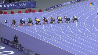 Oblique Seville DEFEAT Noah Lyles In 100m Semi Finals 1  2024 Paris Olympic [upl. by Primrosa]