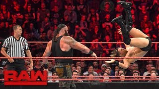 Braun Strowman vs The Miz Raw Nov 6 2017 [upl. by Fitting]