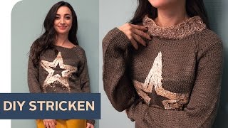 Pullover Upcycling DIY Rollkragen stricken  refashion  OTTO [upl. by Dirgni]