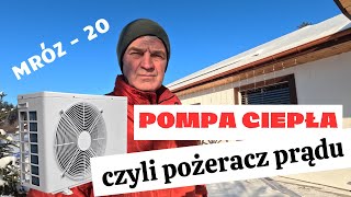 Pompa ciepła przy minus 20 czy dała radę i ile zużyła prądu [upl. by Kinna]