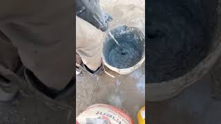 Mixing Grout Before Casting Concrete [upl. by Ffej]