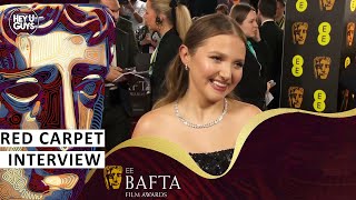 Mia McKennaBruce  BAFTA 2024 Red Carpet Interview [upl. by Doralin]