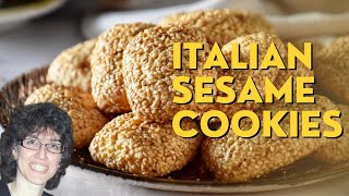 Italian SESAME COOKIES Prepare to Dunk recipe shelovesbiscotti [upl. by Laundes]