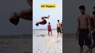 All flippers BACKFLIP challange rajnishflyking shortvideos flip backflip viralvideos parkour [upl. by Oiraved366]