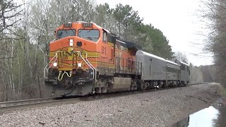 Southbound BNSF Geometry Train on the Hinckley Subdivision [upl. by Lednic453]