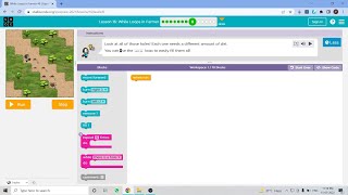 L168 Codeorg  Express2021  Lesson 16 While Loops in Farmer  level 8 [upl. by Airdni550]