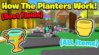 HOW THE PLANTERS WORK HOW TO USE THEM CORRECTLY🌱 Bee Swarm Simulator [upl. by Darci828]