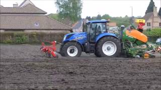 Ooms maïs zaaien 2018  New Holland T 7270 [upl. by Letnom]