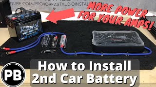 How To Install a Second Car Audio Battery In Your Vehicle [upl. by Elleirb]