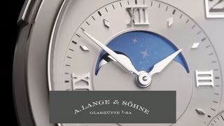 The moon at centre stage GRAND LANGE 1 MOON PHASE – A Lange amp Söhne [upl. by Dej]