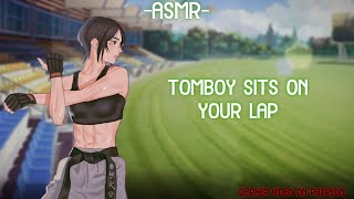 ASMR ROLEPLAY ♡tomboy sits on your lap♡ binauralF4A [upl. by Nylaroc46]