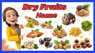 Dry fruits name for kids  Learn English dry fruits name  Dry fruits vocabulary for primary level [upl. by Rorry784]