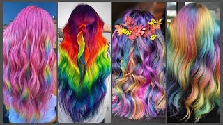 Amazing hair color ideas 2024  rainbow hairstyle colours [upl. by Coussoule]