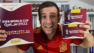 POR FÍN UNBOXING CAJA 100 SOBRES QATAR WORLD CUP 2022 PANINI [upl. by Nibor]