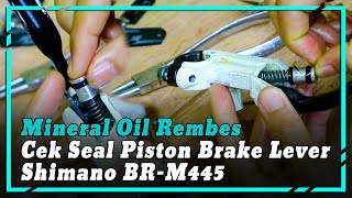 TUTORIAL  Cara Mudah Melepas Piston Brake Lever Shimano BR M445  MTB Batara [upl. by Watts]