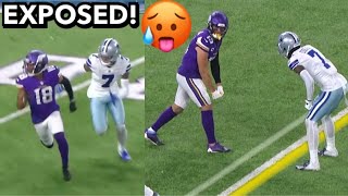 Trevon Diggs Vs Justin Jefferson amp Adam Thielen 2021 Cowboys vs Vikings highlights [upl. by Pahl]