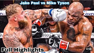 Jake Paul and Mike Tyson Fight  Full Highlights Video  Mike Tyson and Jake Paul fight [upl. by Ari]