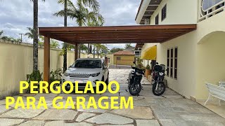 PERGOLADO PARA GARAGEM  COBERTURA POLICARBONATO [upl. by Otrebcire724]