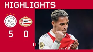 Payback time it was 😎  Highlights Ajax  PSV  Eredivisie [upl. by Anialed]