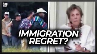 Watch Rich Liberal’s Face as Illegals Are Dropped Off at Her House [upl. by Carrel]