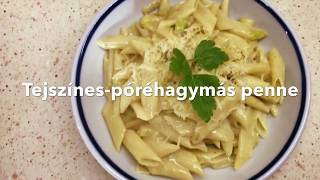 Vegán tejszínespóréhagymás penne [upl. by Nariko]