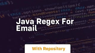 java regex for email [upl. by Morley784]