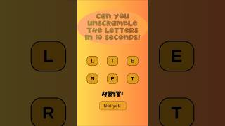 Unscramble It Word Game Short 3 fun challenge [upl. by Yer]