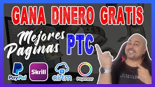 GANA DINERO GRATIS 🤑 LAS MEJORES PAGINAS PTC ✍ Gana Dinero viendo Anuncios 🔥 [upl. by Nilam]