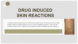 Drug induced skin reactions with types 🏥 [upl. by Nerwal]