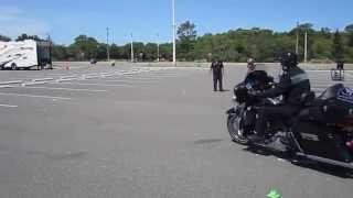 Motorcycle Training Class Figure 8 on a Harley or Heavyweight Cruiser [upl. by Huan]