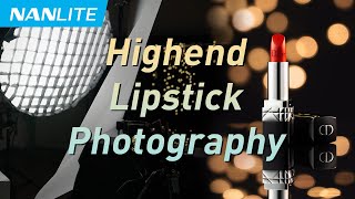 Highend Lipstick Photography with Nanlite Forza 300B II [upl. by Ayanahs]