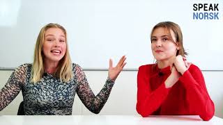 Spoken Norwegian in 3 minutes with Maria and Kristine [upl. by Uoliram]